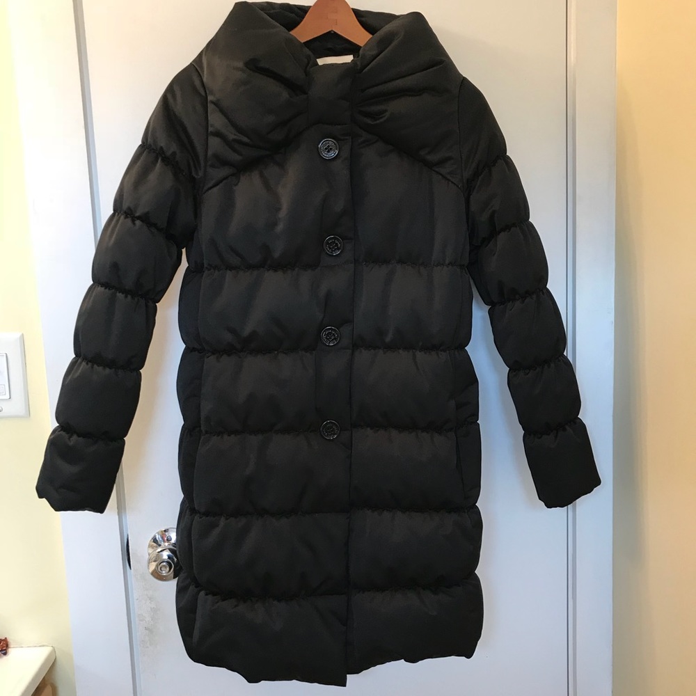 Black Kate Spade ♠️ Bow puffer coat